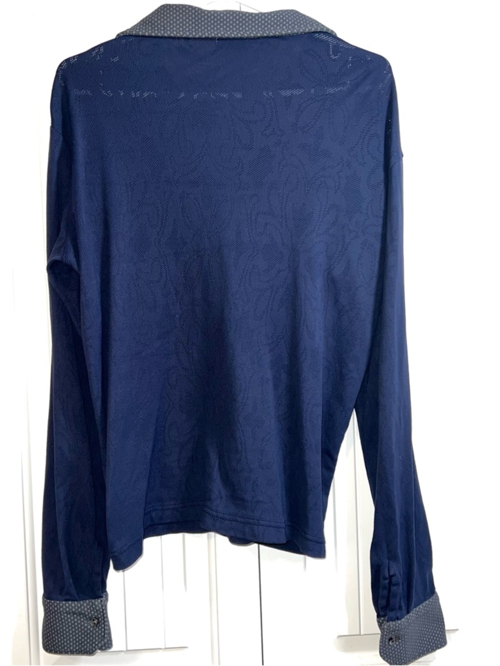 Diesel Industry Mens Vtg shirt Large Sweater Burnout Blue Cardigan Button Preppy - Picture 8 of 15